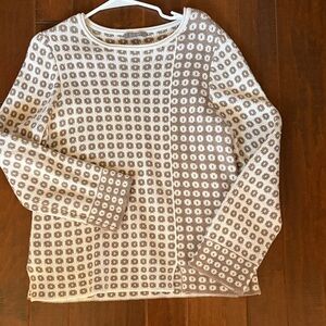 Habitat Cream and Brown Patterned Sweater Small S (worn once)